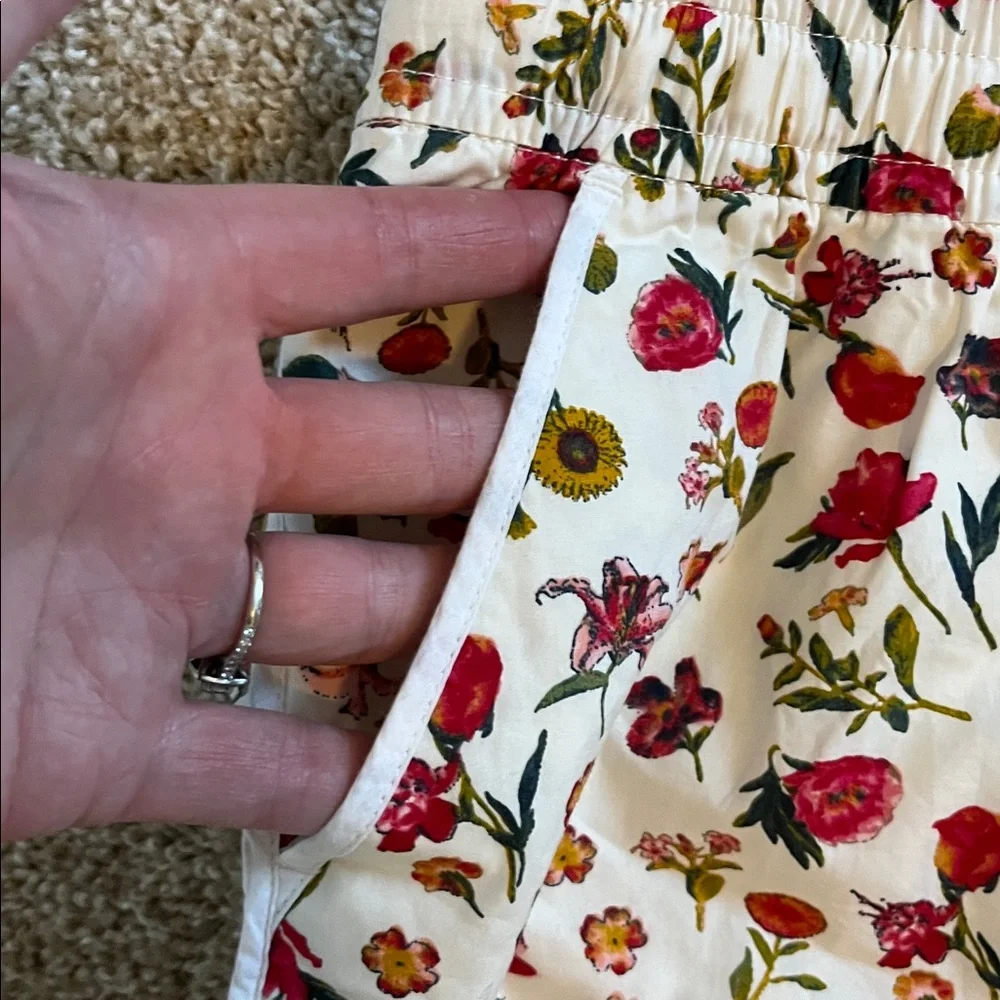 J.Crew Floral Seaside Shorts in antique white floral